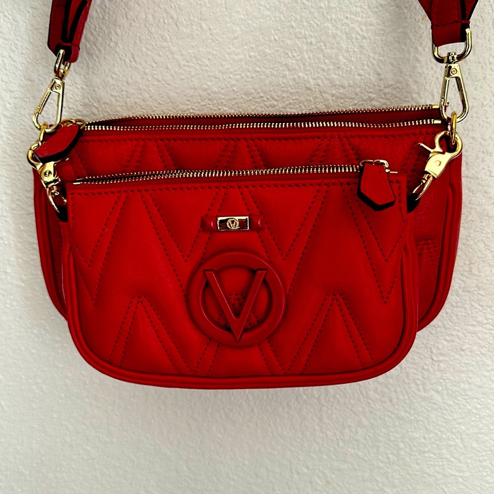 Valentino red purse like new worn twice authentic have receipt